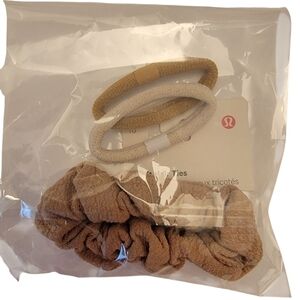 3 New LULULEMON Mixed Uplifting Hair Scrunchies Knit Hair Ties